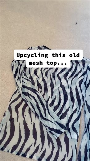 Upcycling Mesh Top into Halter Neck Tutorial