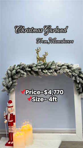 Bring the season to life with our beautiful Christmas Garlands — the perfect touch of festive charm for any space! 🎄✨ Available at #muneshwersguyanano1eventstore 📌Prices mentioned in the video. #HolidayDecor #ChristmasStyle #FestiveTouches #GarlandDecor | MuneshwersLtd-Guyana's #1 Events Store