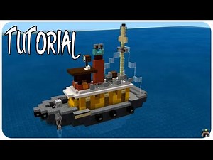Minecraft: How to build a Tugboat in Minecraft (Ten Cents) | Minecraft Tugboat Tutorial