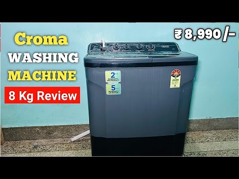 croma washing machine 8kg demo | Croma 8 kg 5 Star Semi Automatic Washing Machine with Magic Filter