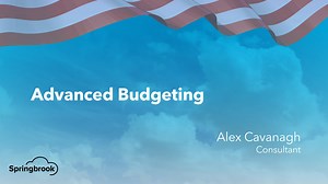 Springbrook Advanced Budgeting walkthrough and introduction to transparency feature