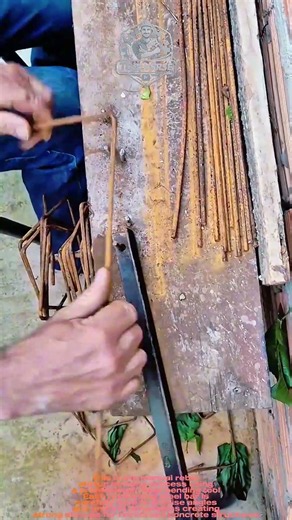 Manual Rebar Stirrup Bending Process | Professional Reinforcement Steel Fabrication #shorts