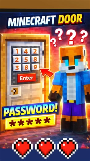 Enter the Password… or Stay Out 😈 Minecraft #minecraftdoor
