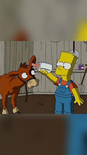 Bart Brings A Cow #simpsons #thesimpsons