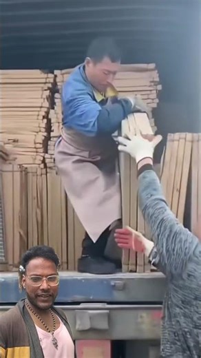Two Workers Move Giant Tiles Like Pros! 😳🏗️