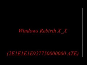 Windows Rebirth History (Version 1)