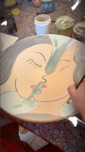 Art Painting on big Platters & Bowls