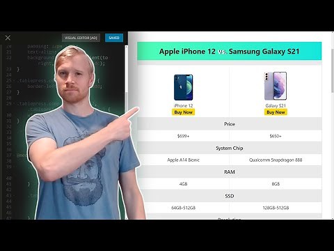 Tablepress: Make a 'versus' Comparison Table (with sticky header!)
