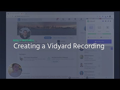 Creating a Vidyard Recording