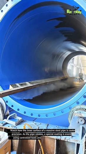 Inside the Giant Pipe Coating Machine | Industrial Precision Process