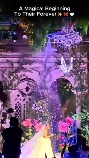 Real Life Fairytale Robotic Butterfly at a Wedding! ✨ #shorts