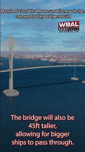 Maryland Gov. Wes Moore unveils new design concept for Key Bridge rebuild