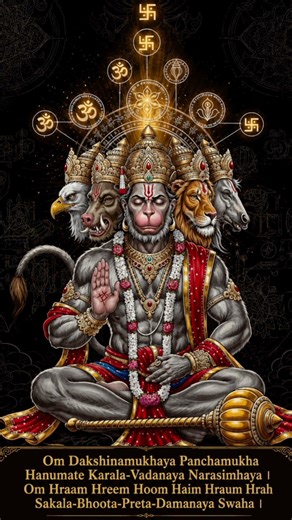 Listen 21 times | Panchmukhi Hanuman Mantra | Overcome Obstacles, Ward off Negative Energy