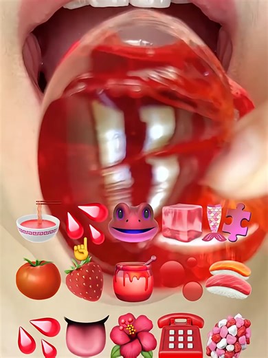 ASMR Red Water Experience: Eating Sounds and More