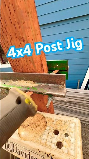 DIY Jig Cuts 4x4 Posts Perfectly #jig #woodfence #fencebuilding