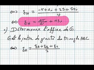 Nombres complexes bac2 science math séance6