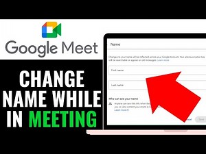 How to Change Name in Google Meet While in Meeting 2025 (QUICK GUIDE)
