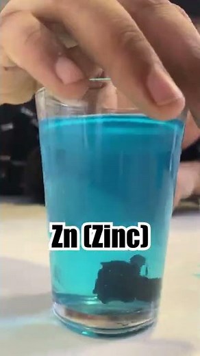 Copper Sulphate vs Zinc 😱 #experiment #science #Shorts