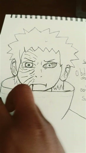obito drawing without mask