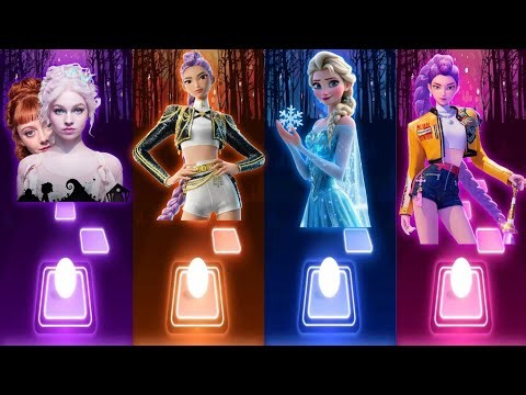Wednesday Bloody Mary, Golden KPop Demon Hunters, Elsa Let It Go & How It's Done | Tiles Hop Songs