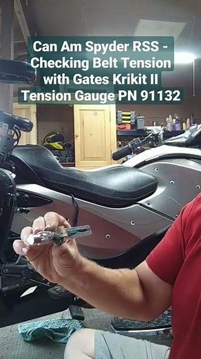 Cam Am Spyder RSS - Check Drive Belt Tension w/Krikit II Tension Gauge PN 91132 - Drive Belt Care