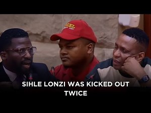 Sihle Lonzi was kicked out twice: first removed, then re-entering, and being ejected again