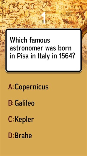Which famous astronomer was born in Pisa in 1564?