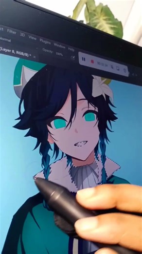 Day 84 | Venti Anime Drawing 🌿✨ | Genshin Impact Fan Art | 100 Days Drawing Challenge