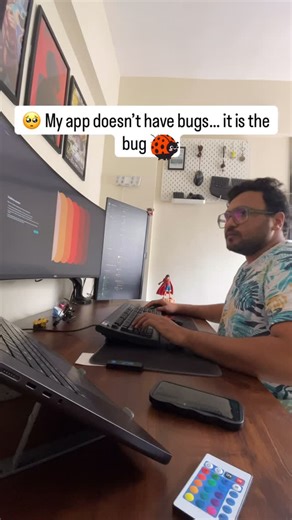 The Life In Bits on Instagram: "kya matlab bug hi app hai? 😏 let’s connect here @thelifeinbits and hunt all the bugs together 🙈 [funny, meme, coding error, errors, bugs, debugging, microsoft, google, interview, corporate, weekend, friday, release, preparation, frustration, techmeme, funny, comedy, smile, programming, web development, javascript, developer life]"