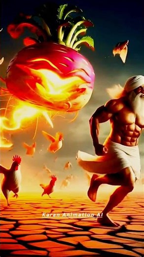 जादुई शलजम और ताकतवर किसान 🌾✨ Pixar Style AI Story | 4K Cinematic #Shorts