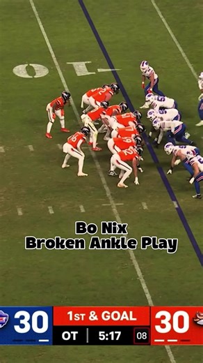 Bo Nix Broken Ankle - The play Bo Nix Broke his Ankle #bonix #nfl | bo nix injury