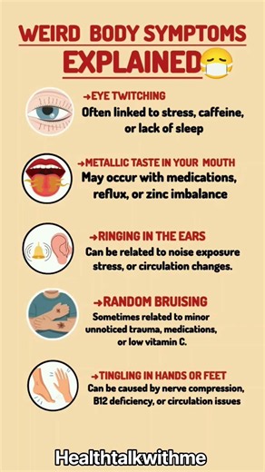 Weird Body Symptoms explained.Know about your health# #healthylifestyle #healthtips #healthawareness
