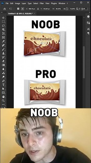 Noob vs Pro How to Create a Realistic Mockup I Photoshop #photoshop #tutorial #shorts #graphicdesign
