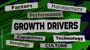 Growth Drivers News Headlines Success Factors Great Results 3d Animation