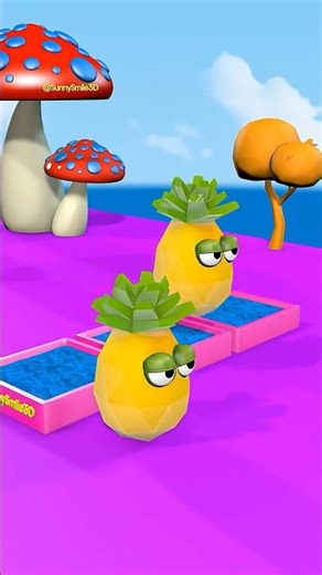 Frame Loop 🔁 Ananas 2🍍#pacman #animation #SunnySmile #frameloop #funny #cartoon #3danimation