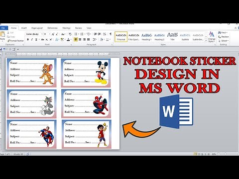 How to make note book sticker in ms word || Sticker design in ms word || sticker design in ms word