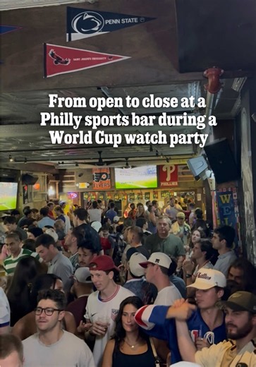 We spent 13 hours at the same Philly sports bar during a World Cup watch party. From 3 p.m. to 4 a.m. With some Philly bars now allowed to stay open until 4 a.m. during the World Cup, we wanted to find out what an entire day (and night) of soccer fandom actually looks like. What we got was a front-row seat to every phase of a Philly watch party: the early arrivals, the die-hards, the late-night crowd, and a Team USA performance that kept everyone buzzing. Here’s what happened when reporters from