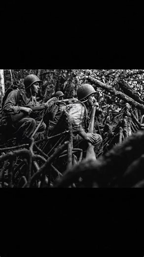 G.I.s of the 25th Infantry Division move cautiously through the jungle of Vella Lavella during Operation Cartwheel advancing under cover. September 13, 1943. #ww2 #military #army #soldier | The War Rooms