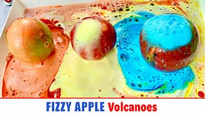 Fizzy Apple Volcanoes: Easy STEM Fun - Happy Toddler Playtime