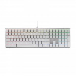 Cherry MX 10.0 RGB White Mechanical Gaming Keyboard - Cherry MX Low Profile Red