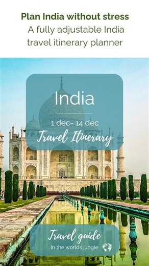 Planning a trip to India can be exciting but also overwhelming. From juggling destinations, transportation, and daily activities to managing budgets and packing lists. Travel planning often turns into a stressful task. That’s where my adjustable India travel itinerary planner comes in. This digital planner, fully editable in Canva, gives you everything you need to plan your trip efficiently while keeping total flexibility. It includes a ready-made two-week itinerary, so you know exactly what to 
