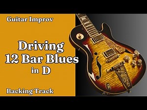Blues in D - Guitar Backing Track Jam - Medium Fast Tempo