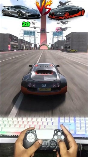 🔥 BUGATTI VEYRON SUPER SPORT 🆚 FERRARI SF90! 😱 W16 SPEED KING vs HYBRID SUPERCAR BEAST! 🚀🏁 #shorts