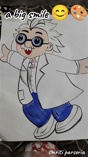 Cute scientist vibes 🧪👨‍🔬✨ #art #drawing #shorts @DOMSIndiaofficial