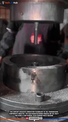 Innovation Shaft End Gear Manufacturing with technology Semi Manual Press Forming Machine #tech