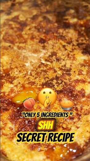 The BEST Peach Cobbler You'll Ever Make 🍑 (And It Only Takes 5 Ingredients!) #youtubeshorts #shorts