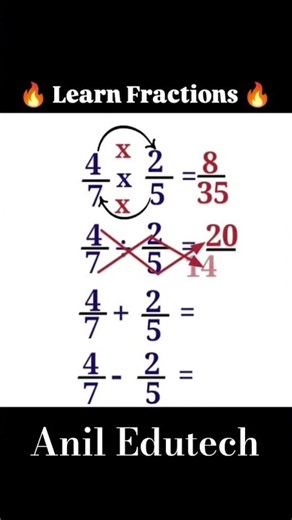 Learn Fractions in 60 Seconds! Easy Butterfly Method Trick #aniledutechyt #fraction #schoollevel