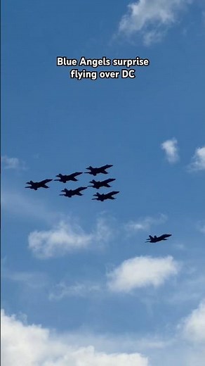 Blue Angels Surprise flying over DC #blueangels #washingtondc #flyby #fighterjet