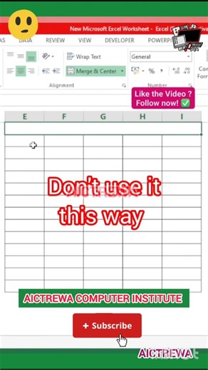Excel Smart Trick | One Click में Cell Merge कैसे करें 😍 #shortvideo #viralvideo #computer