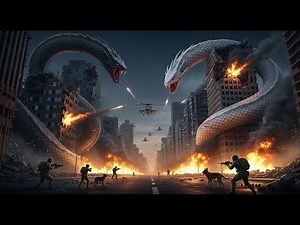 Alien Serpents Unleashed Black and White Titans Invade Earth